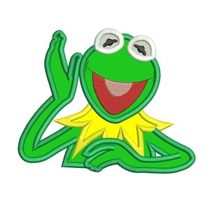 Kermit the Frog Puppet Applique Design 3 tailles - Téléchargement instantané