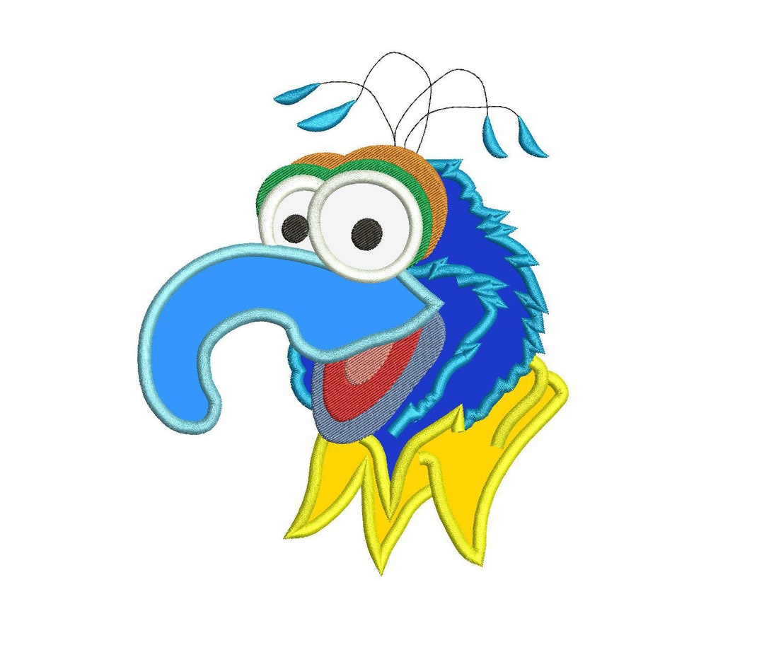 Gonzo Muppet Applique Design 3 Sizes Instant Download