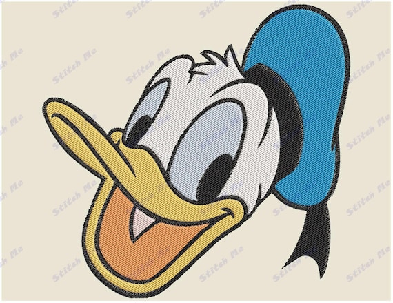 Donald Duck Face Filled 03 Embroidery Design Instant Etsy Donald Duck Face Filled 03 Embroidery Design Instant Etsy