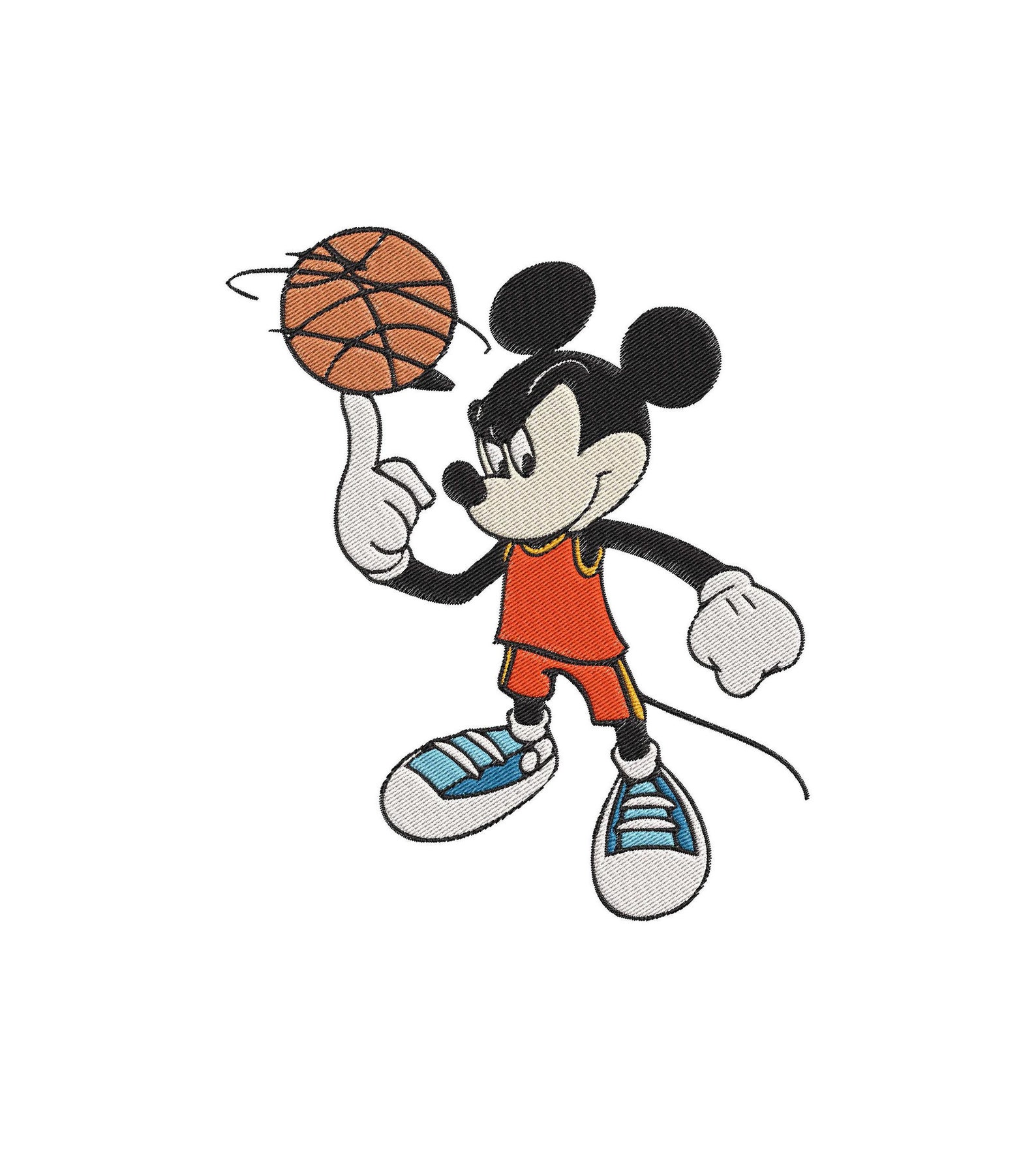 Mickey Mouse Basketball Fill Embroidery Design Instant Etsy