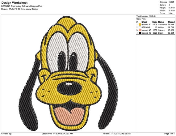 Pluto Fill 05 Embroidery Design Instant Download - Etsy New Zealand