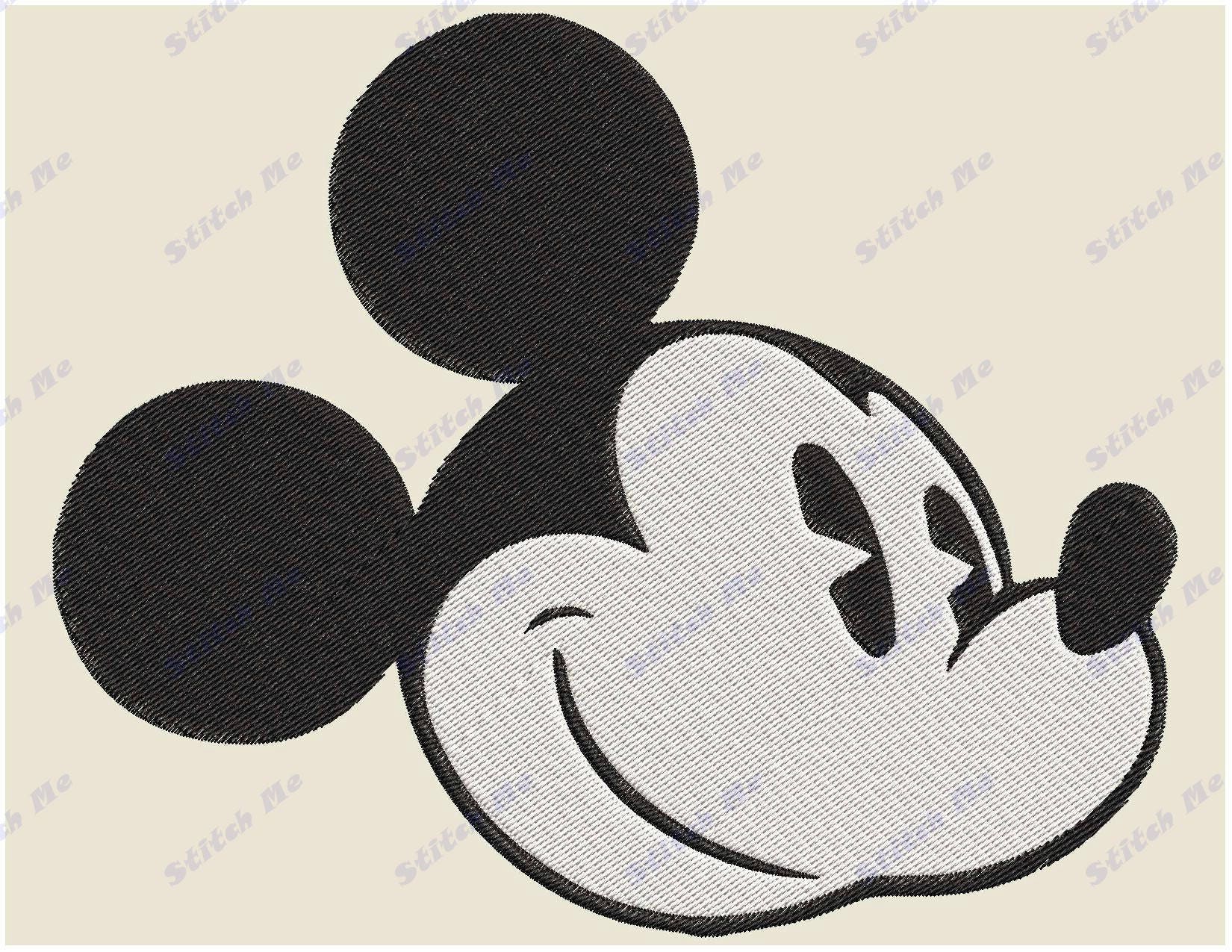 Classic Mickey Mouse Face Filled 08 Embroidery Design Instant Download -  Etsy New Zealand