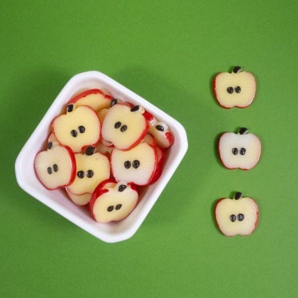 Apple Slice Resin Cabochons Flatback | Fruit Charms for Slime, Decoden, Nail Art, Phone Cases
