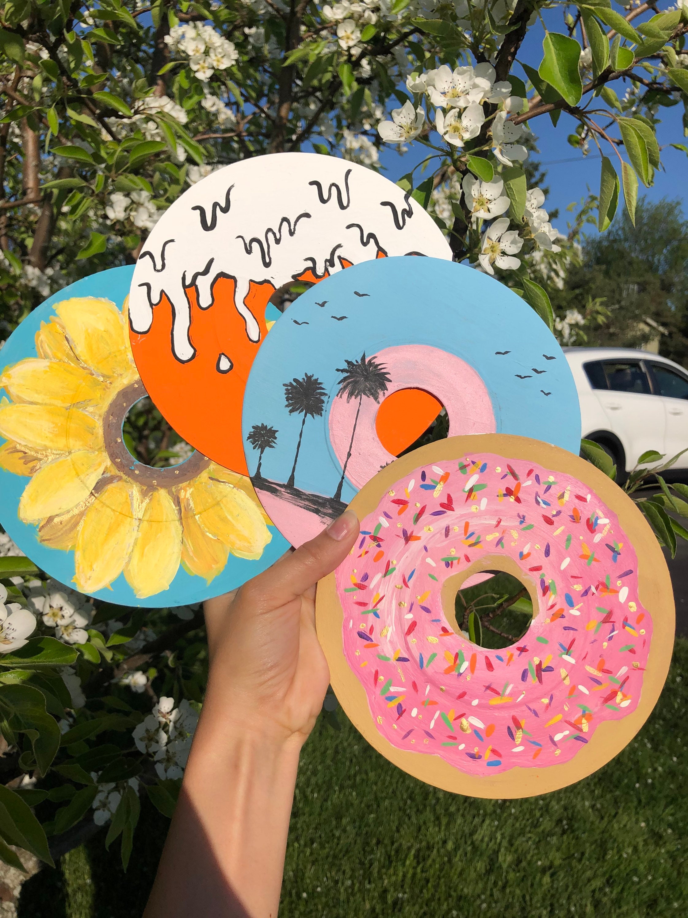 Custom Painted 7" Vinyl Records