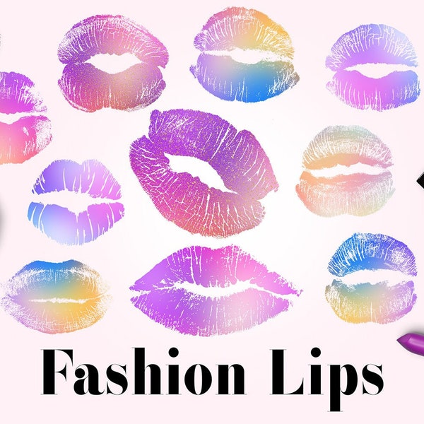 Sparkle lips clipart, glamour lip images, lip marks, dazzling lips clipart, valentine day clipart, commercial use