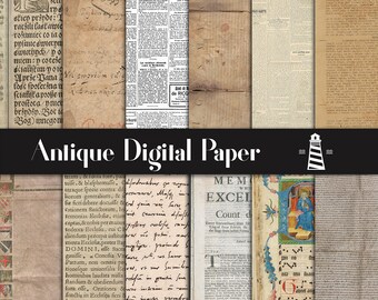 Carta digitale antica, sfondi strappati, vecchie pagine di libri vintage, giornali vintage, libri, pagine di riviste, materiale effimero digitale