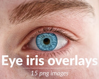 Eye iris clipart, doll eyes digital collage sheets, photo overlays, realistic irides, cabochon, digital download for craft
