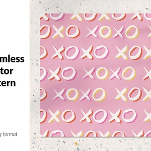 Xoxo nahtloses Muster, handgezeichneter Valentinstag Hintergrund, Küssen Oberflächenmuster, Liebe digitale Pape