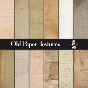 Old paper textures vol. 2, vintage papers, vintage texture pack, distressed book pages, vintage digital paper, commercial use