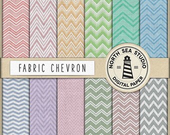 Happy fabric linen digital paper colorful linen paper fabric background chevron patterns digital scrapbooking instant download