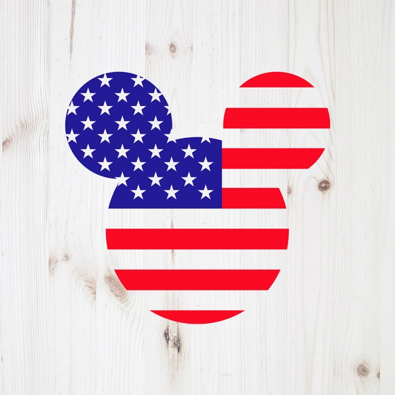 Mickey Mouse USA Flag Svg Disney Forth of July Svg Cut File Etsy