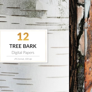 Tree bark digital paper, rustic tree bark textures, wood printable paper, bark backgrounds, commercial use