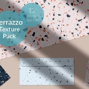 Terrazzo digital paper, terrazzo textures, modern mosaic backgrounds, natural terrazzo tile patterns, stone textures