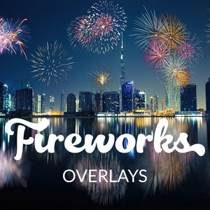 Clipart de fogos de artifício Ovarlay, sobreposições de Photoshop, clipart de fogos de artifício de casamento, sobreposições de fotos PNG, fogos de artifício brilhantes