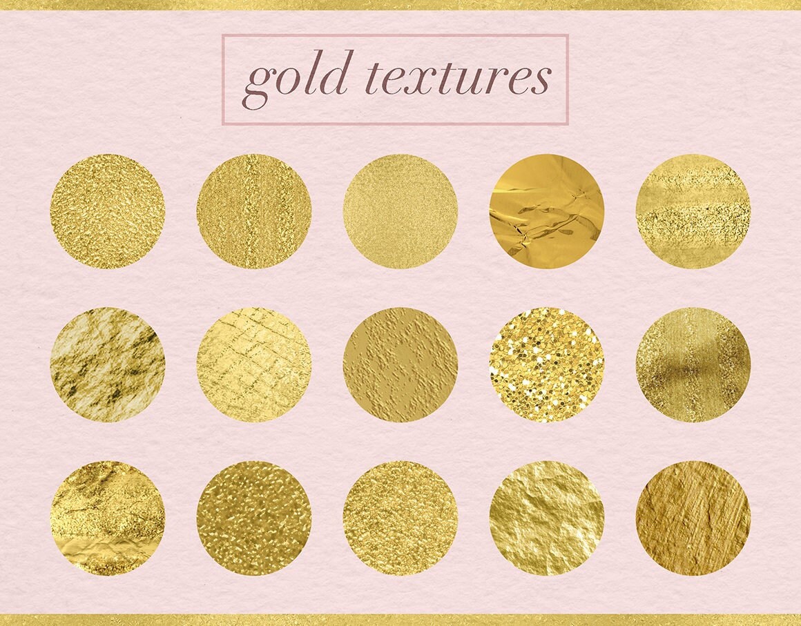 Gold Texture Pack, Gold Foil Digital Paper, Elegant Gold Backgrounds ...