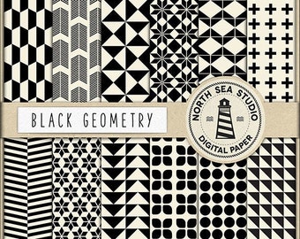 Clean shapes geometric digital paper geometric paper geometric patterns digital scrapbooking 12 jpg 300 dpi files download
