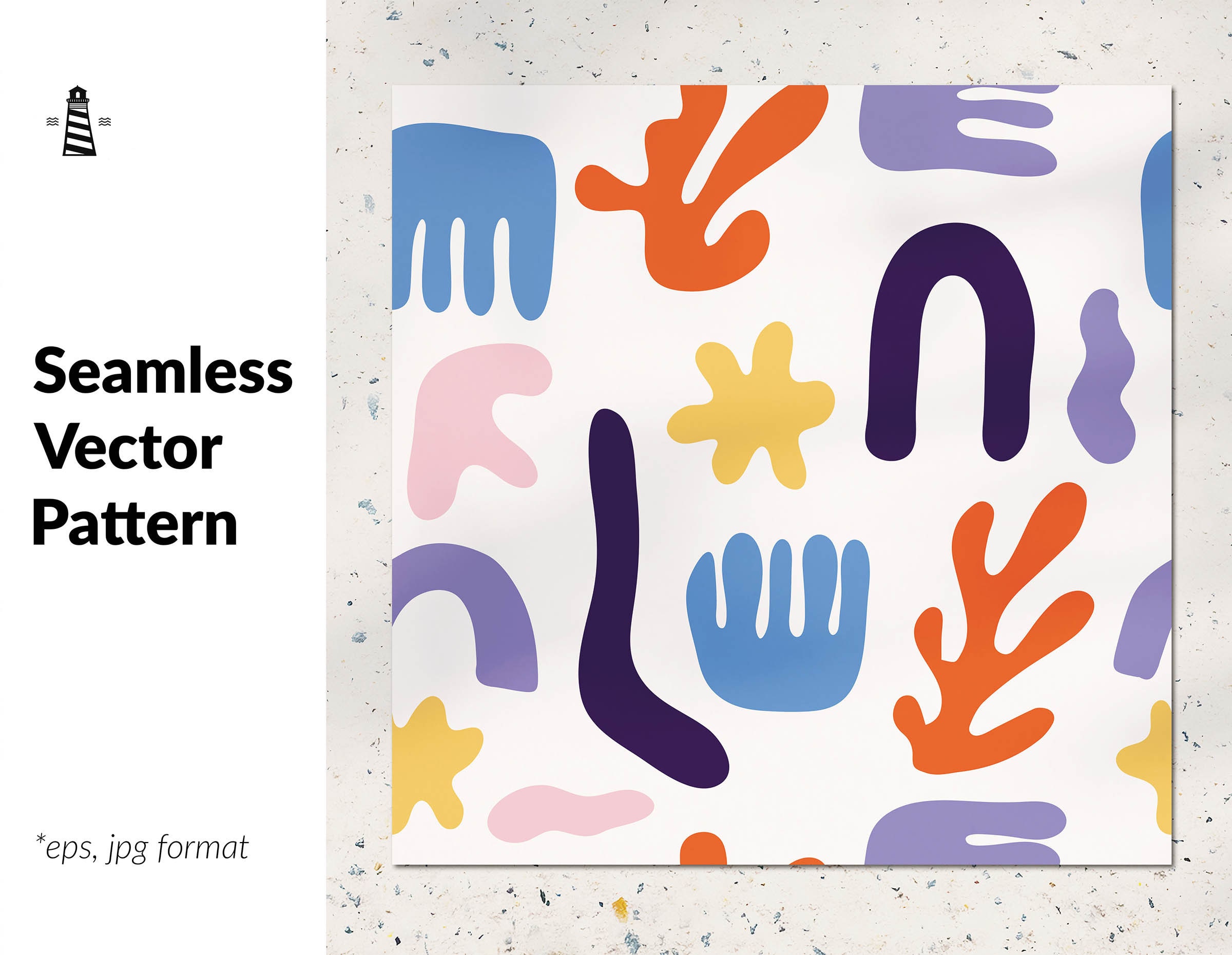 Simple Shapes Pattern, Vector Background With Hand Drawn Abstract ...