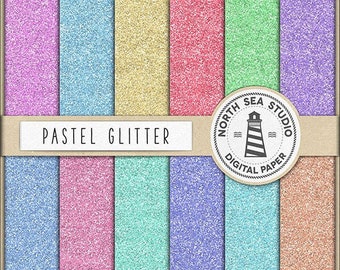Glitter textures, Glitter digital paper, pastel glitter paper, sparkles glitzy backgrounds, commercial use, instant download
