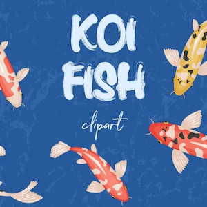 Koi fish clipart, koi carps images, traditional asian oriental art, japan yin yang, chinese goldfish, fishery background