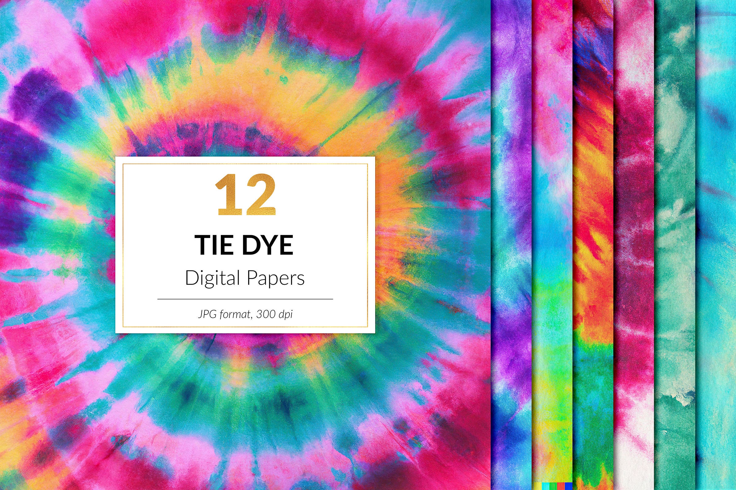 Printable Tie Dye Birthday Banner, DIY, Tie Dye Banner, Tie Dye