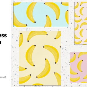 Handgezeichnete Bananen nahtlose Muster, tropische Lebensmittel Vektor Hintergründe, Sommer Obst Oberflächen Muster