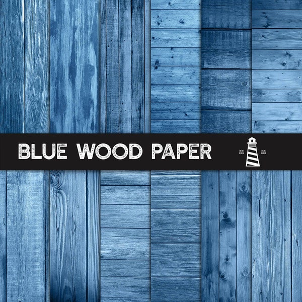 Blue wood paper, blue wood textures, blue rustic wood planks, 12x12 inches wood scrapbook paper, country, sherwood, ranch, old barn, saloon