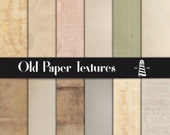 May include: A collection of 10 old paper textures in various shades of brown, beige, and green. The textures have a vintage, aged look with subtle variations in color and texture.