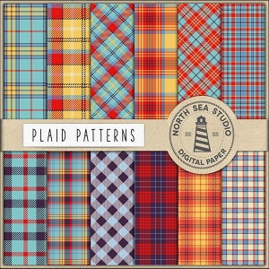 Pattern of squares, plaid paper, digital paper, tartan backgrounds, plaid patterns, preppy, tartan papers, instant download