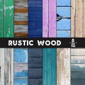 Painted wood textures, distressed wood digital paper, 12x12 inches wood scrapbook paper, rustic wood paper, natural vintage wood