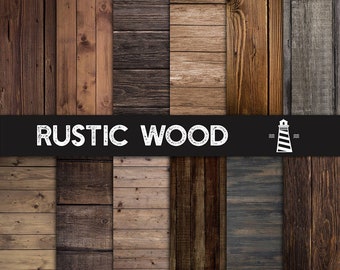 Rustic wood textures, natural rustic wood digital paper, 12x12 inches wood scrapbook paper, dark wood paper, dark brown wood