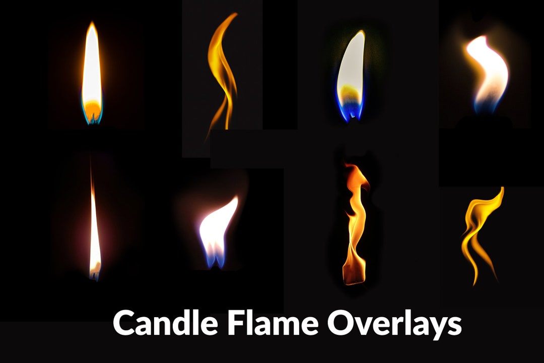 Candle Flame Overlays, Candle Light Photo Overlays, Light for