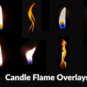 Kerzenflamme Overlays, Kerzenlicht Foto Overlays, Licht für Photoshop, Blitz bilder, magische Flamme