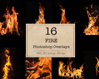 Fire photography overlays, fire sparks photo overlays, bonfire photos, sparkle backgrounds, png files