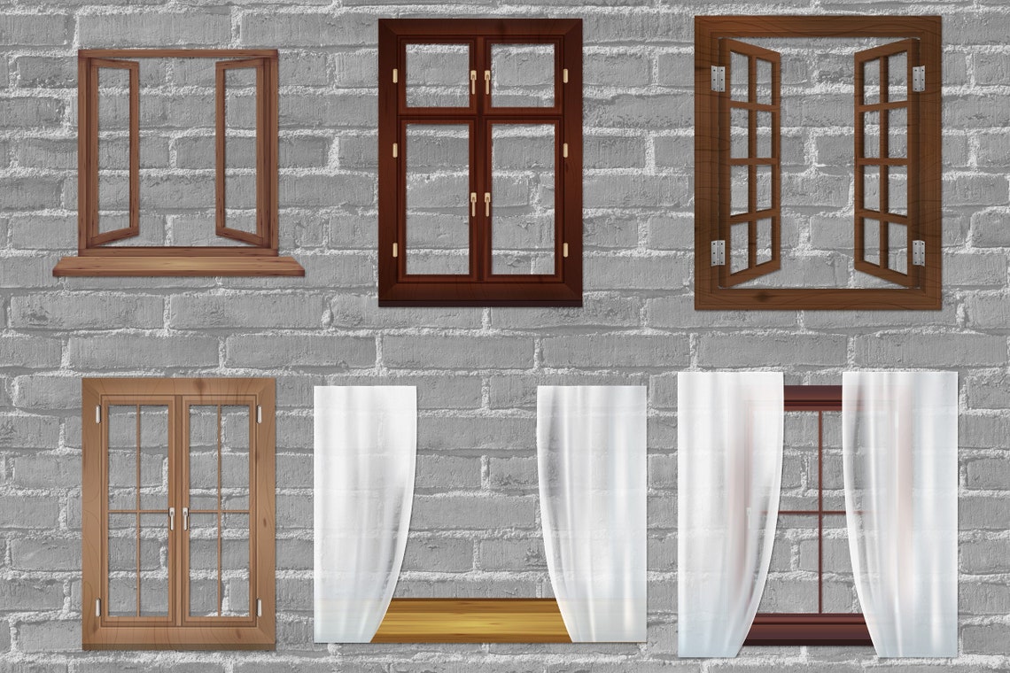 Window Overlays, Window Frame Clipart, Window Photo Frames, Transparent ...