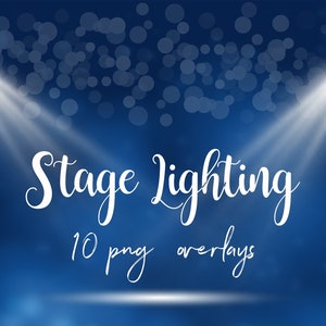 Superposiciones de iluminación de escenario, imágenes prediseñadas de foco, superposiciones de photoshop, efecto de foco, imágenes png