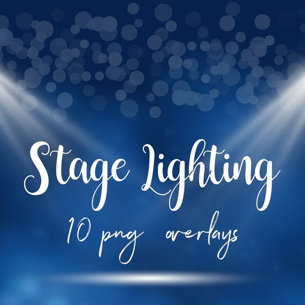 Stage Lighting Overlays, Strahler Clipart, Photoshop Overlays, Spotlight Effekt, png Bilder