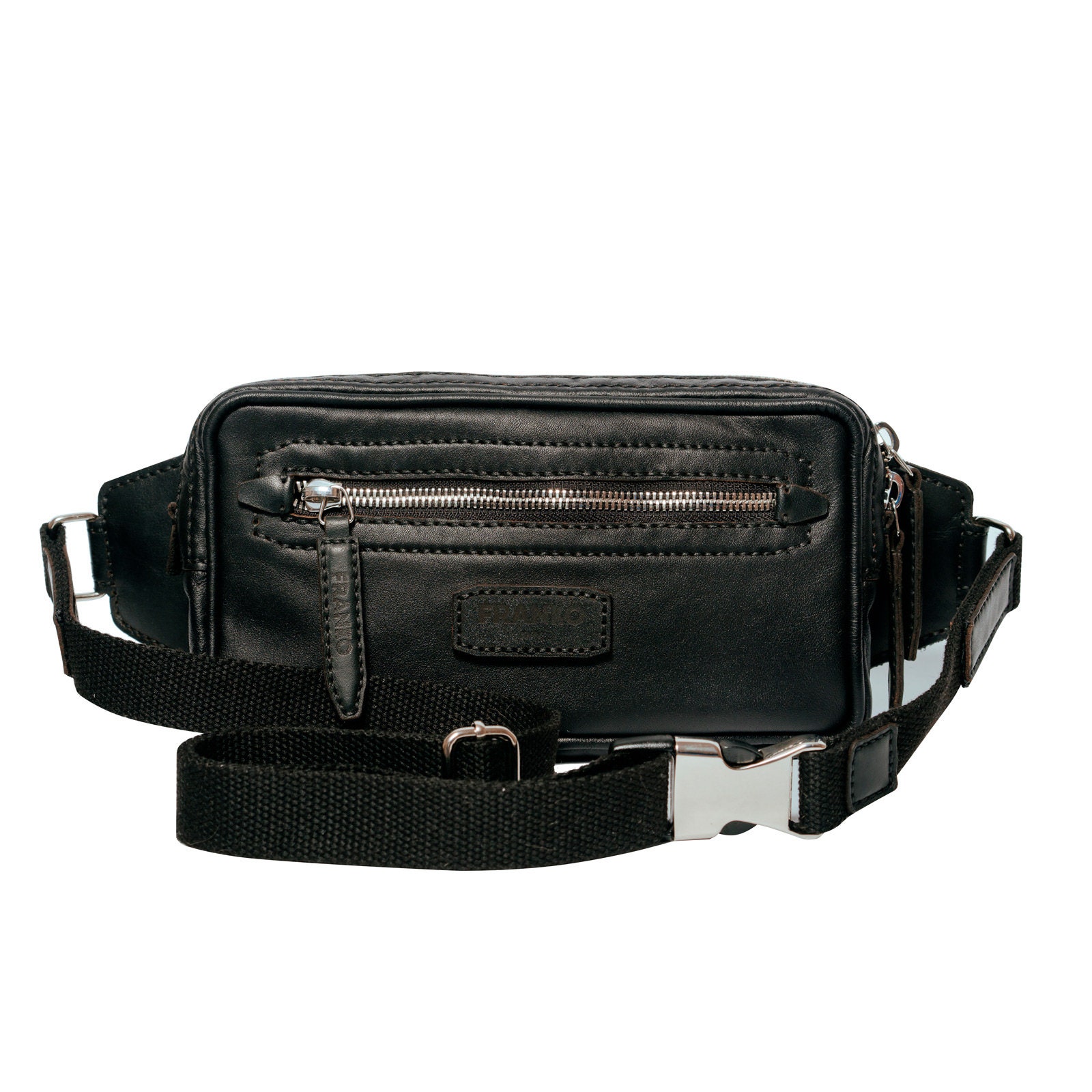 Belt black bag Unisex crossbody bag leather hip bag | Etsy