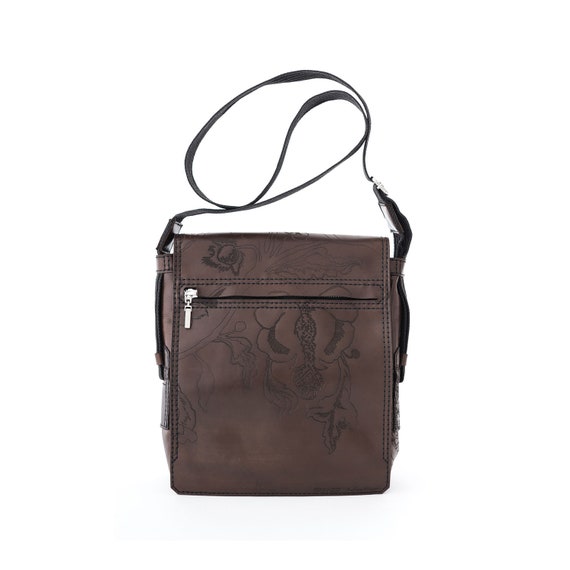 mens leather shoulder saddle bag