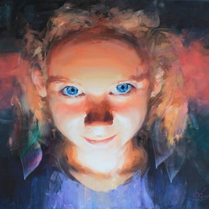 Girl Abstract portrait Original oil painting Female portrait Woman art painting on canvas
