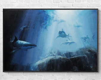 油絵 「サメ」 F4キャンパス 油絵 「サメ」 F4キャンパス 71q5nfj8CJL