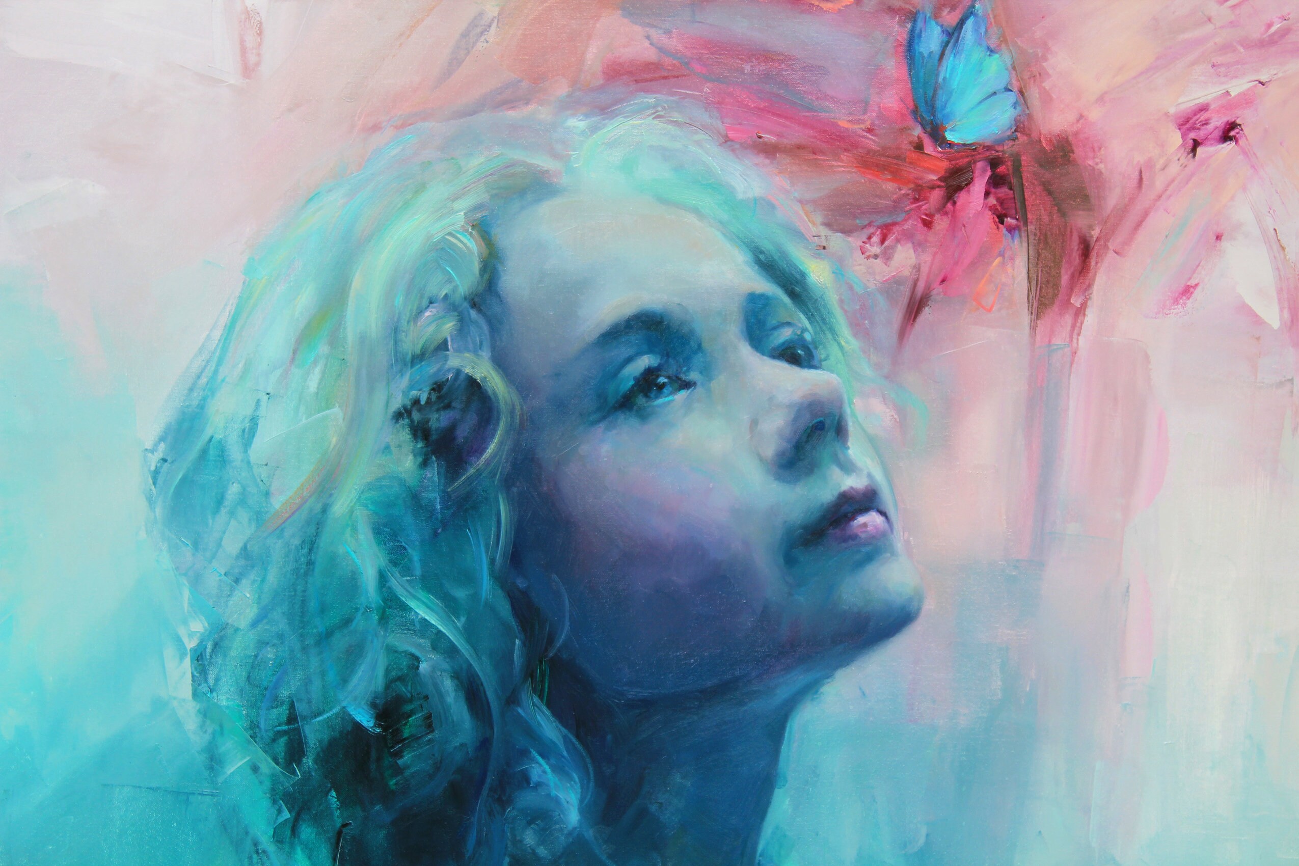 Girl Abstract Portrait Original Oil Painting Female Portrait Woman Art ...
