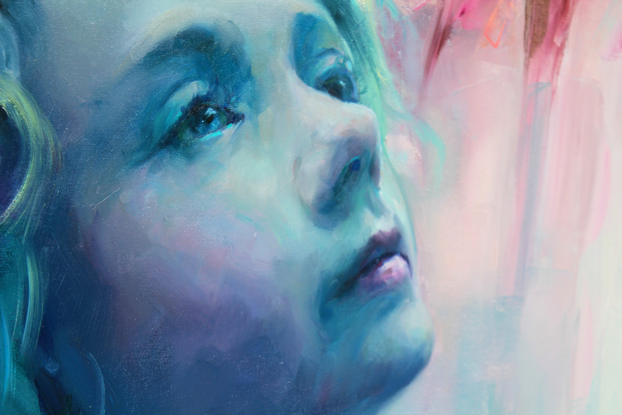 Girl Abstract Portrait Original Oil Painting Female Portrait Woman Art ...