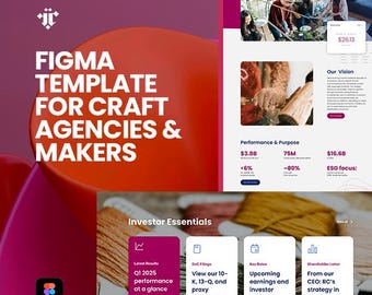 Modello Figma per agenzie artigianali e creatori (offerta esclusiva a tempo limitato)