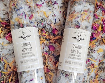 Floral bath salts