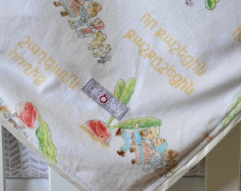Armenian Baby Turnip Blanket - Hovaness Tumanian Story - neutral baby gift, armenian soft baby blanket - Armenian turnip story baby blanket