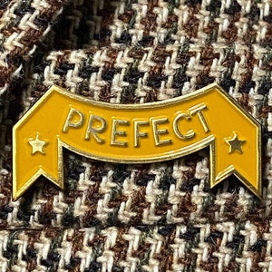 Prefect vintage enamel pin yellow and gold wizarding