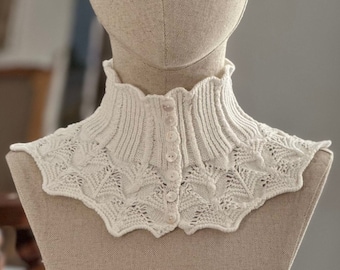 Cuello de algodón pudorosa  prenda victoriana eduardiana