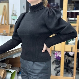 Mutton Sleeve Sweater - Etsy