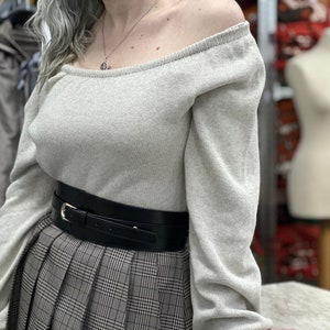 camisa medieval campesina color hueso cuello elástico tejida en algodón
