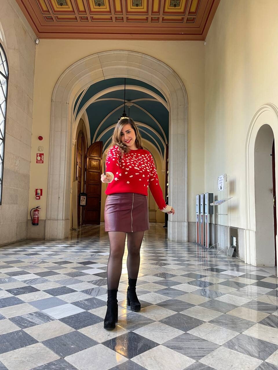 Mushroom Knitted Handmade Sweater Acrylic Vegan Wool Halloween